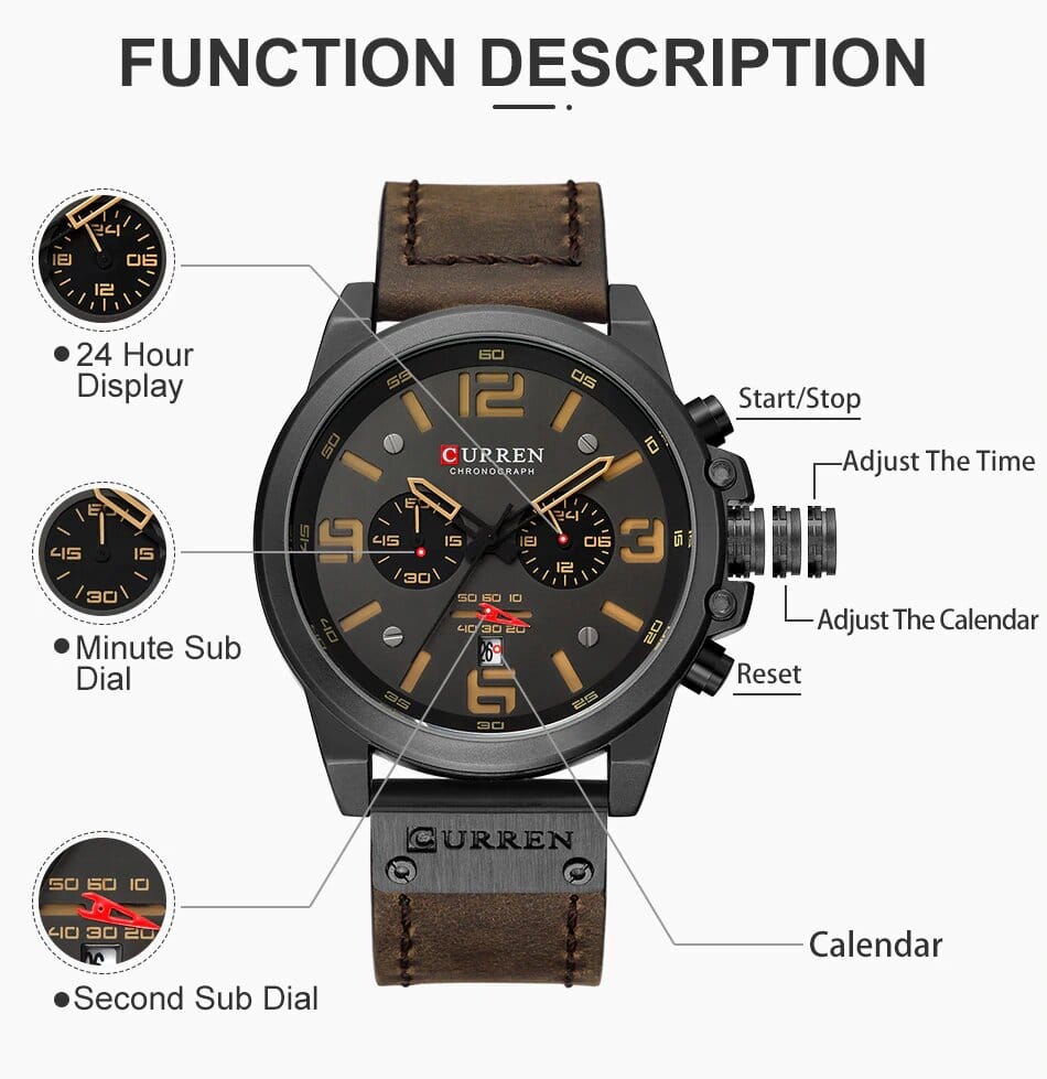 Relógio Curren Premium - Gadgets &Amp; Coisas