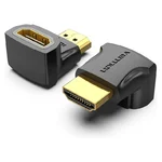 Adaptador HDMI 90 graus Vention AIOB0 em duas posições, com a entrada fêmea e a ficha macho dourada