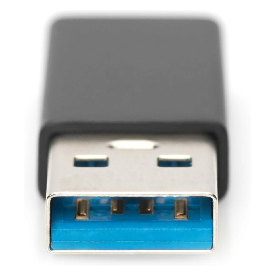 Adaptador USB-A para USB-C, pormenor do conector USB-A
