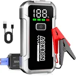 Arrancador de bateria AOKBON AK100 com ecrã de carga, pinças e cabo USB