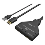 Duplicador HDMI 1x2 4K Aisens com cabos HDMI e USB, preto
