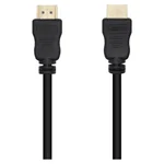 Cabo HDMI Aisens A119 com as duas fichas HDMI pretas e douradas viradas para cima