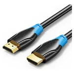 Cabo HDMI Vention AACB preto e azul com as duas fichas douradas