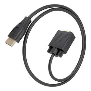 Cabo Aisens HDMI macho para VGA macho de 1 m, preto, enrolado