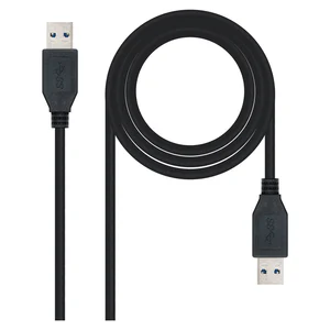 Cabo USB 3.0 Nanocable de 2 m com ficha USB-A macho nas duas pontas