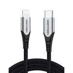 Cabo USB-C para Lightning Vention TACHH de 2 m, entrançado, com fichas em alumínio