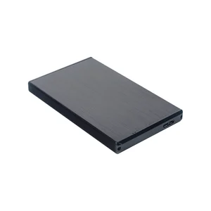 Caixa externa Aisens ASE-2530B preta com a porta micro USB B à vista