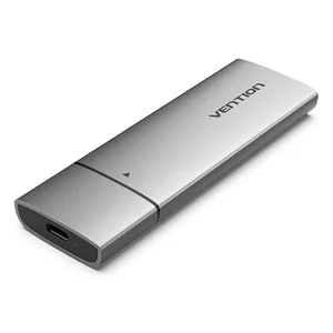 Caixa externa Vention KPGH0 cinzenta para SSD M.2 NVMe, com a porta USB-C à vista