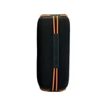Coluna Bluetooth portátil aibimy MY272BTS preta com faixas laranja