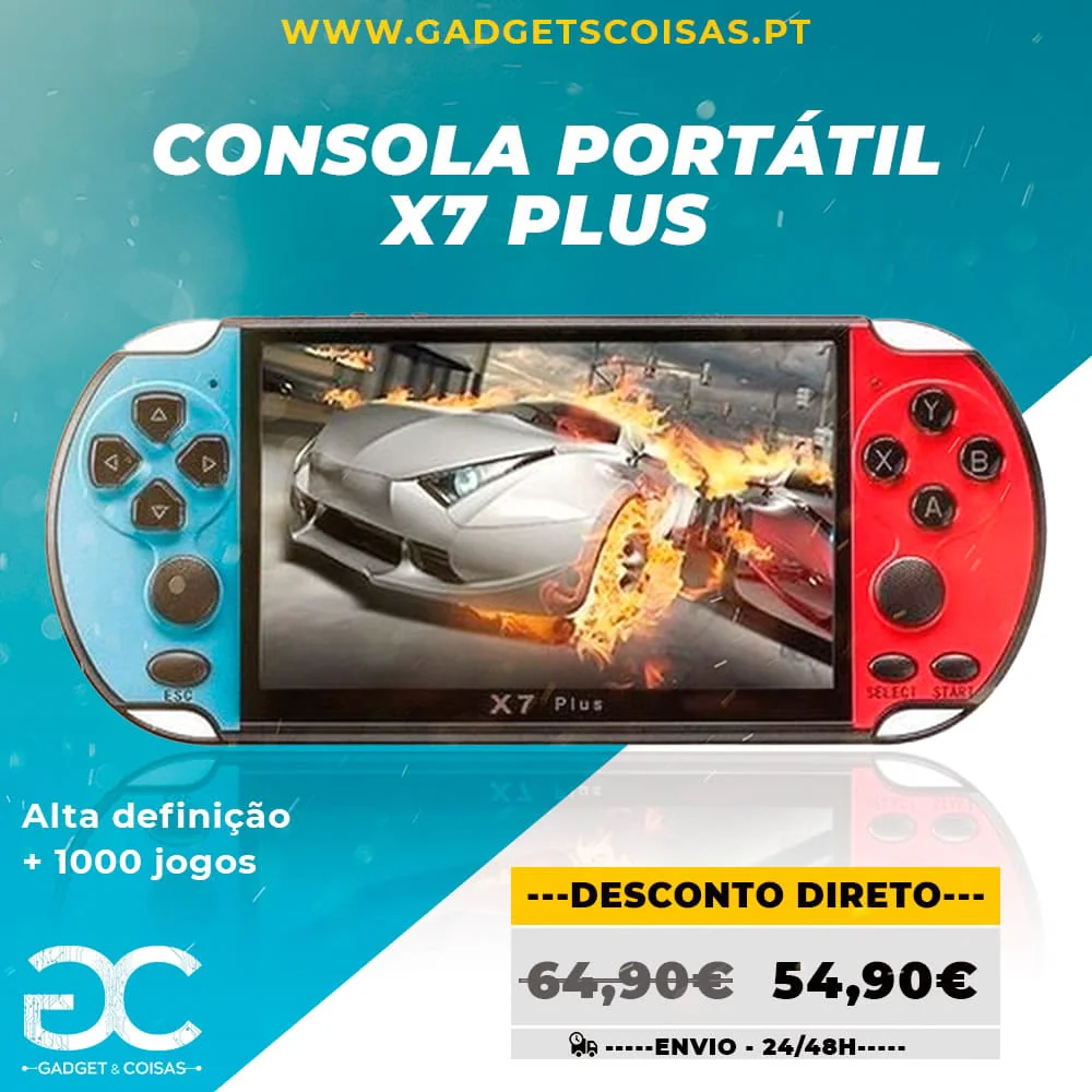 Consola Portátil X7 Plus 8GB + 1000 Jogos, imagem 3