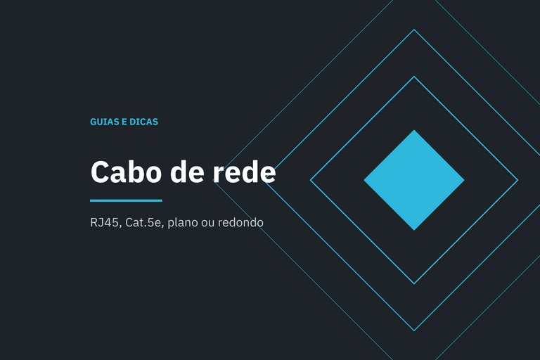 Cabo de rede RJ45: Cat.5e, plano ou redondo e comprimento