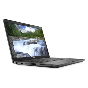 Dell Latitude 5400 aberto, vista frontal em ângulo com ecrã ligado
