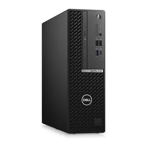 Computador Dell OptiPlex 5090 SFF preto, vista frontal em ângulo