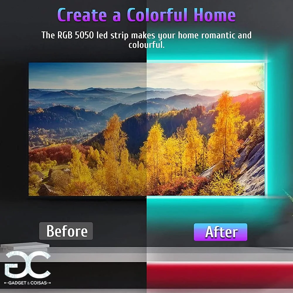 Fita LED RGB 15m App RociLife Bluetooth e Música, imagem 4