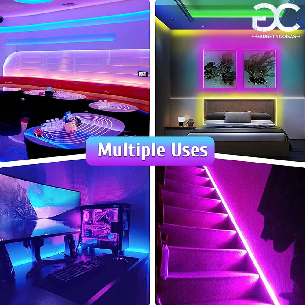 Fita LED RGB 15m App RociLife Bluetooth e Música, imagem 5