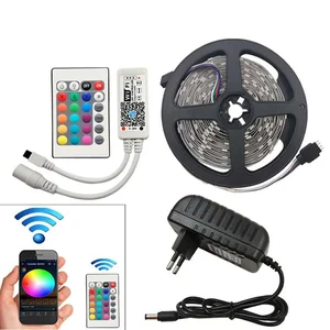 Kit Fita LED RGB 5 Metros + Controlador WiFi (Pack completo)