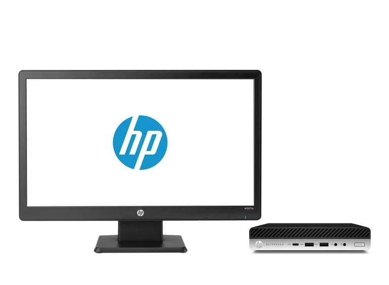 Kit PC completo recondicionado: monitor HP e mini PC HP ProDesk