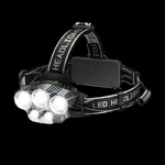 Lanterna de cabeça Leovin LE-075 com cinco LED e banda elástica