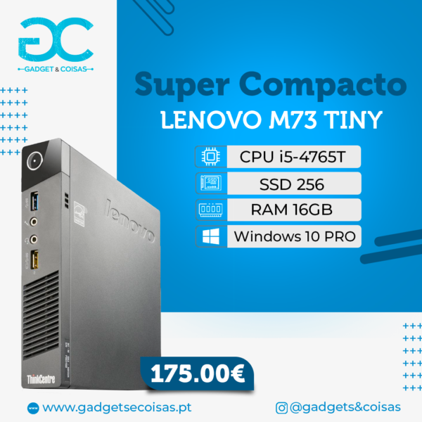 Lenovo M73 Tiny I5-4570 256Gb Ssd /16Gb W10P - Gadgets &Amp; Coisas