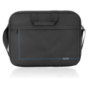 Mala Aisens ASBG-BC022-BK preta, de frente, com pesponto azul
