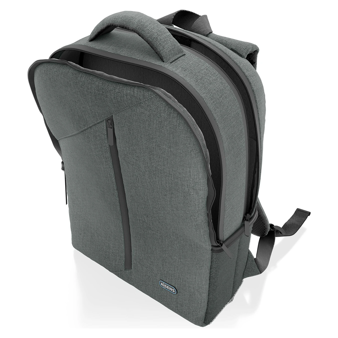 Compartimento acolchado aberto da mochila Aisens ASBG-BP084-GR
