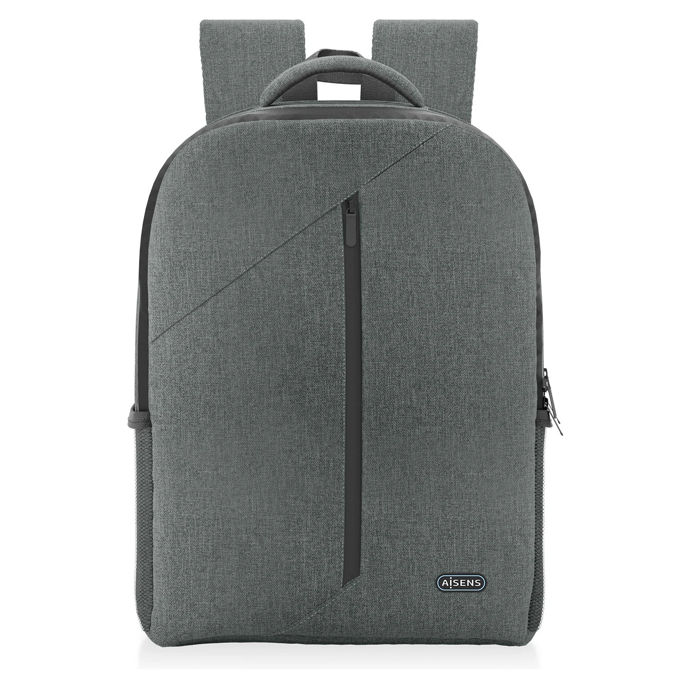 Mochila Aisens ASBG-BP084-GR cinzenta para portátil de 15,6", vista de frente