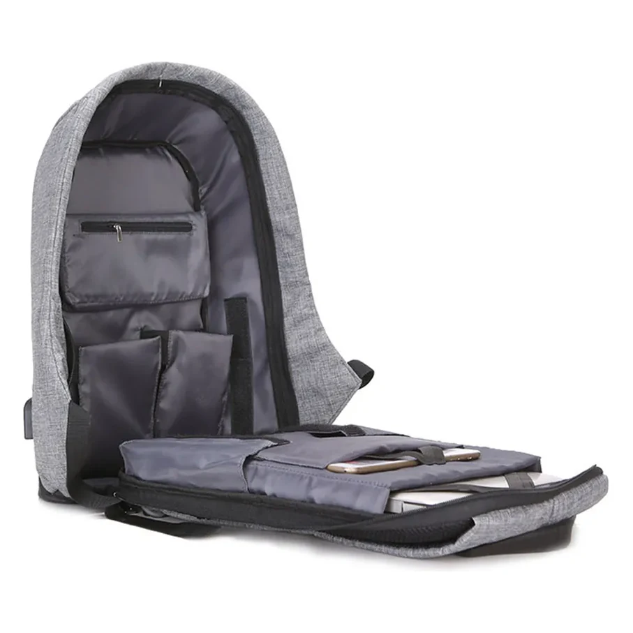Mochila anti-roubo com porta USB
