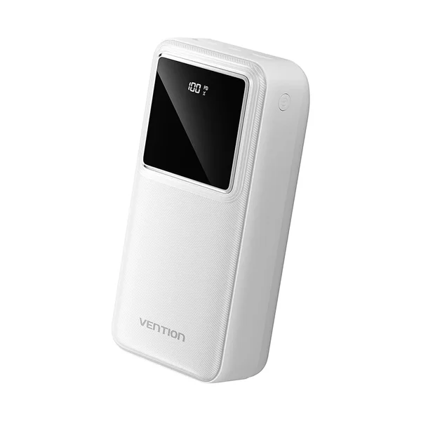 Power bank Vention 30000mAh branca com ecrã LED