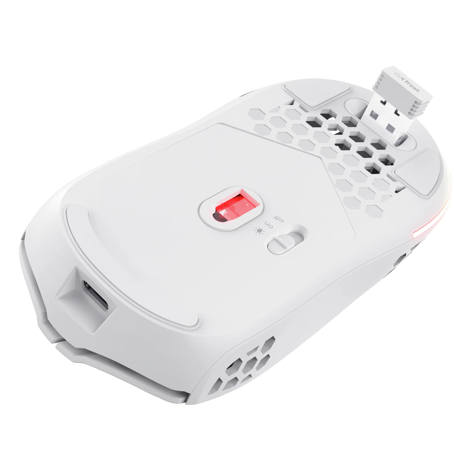 Base do Trust GXT 929 Helox com o sensor e o recetor USB