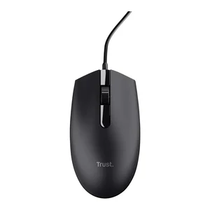 Rato com fio Trust TM-101 preto, vista de cima