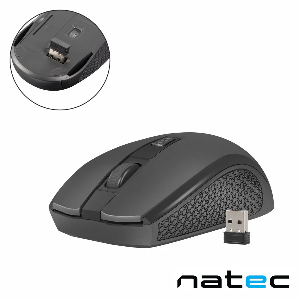 Rato Wireless Natec Jay 2 1600 DPI Preto