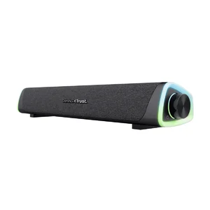 Soundbar Trust Gaming GXT 620 Axon, vista frontal com luz RGB