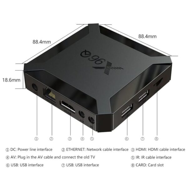 X96Q Allwinner 2Gb + 16Gb - Gadgets &Amp; Coisas